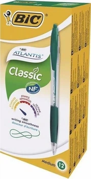 Набір кулькових ручок BIC Atlantis Classic Зелений 1 мм 12 шт (70330136854)
