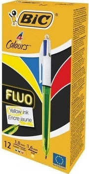 Набір кулькових ручок BIC Fluo 4 Colours 4 кольори 1/1,6 мм 12 шт (3086123415263)