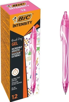 Набір гелевих ручок BIC Intensity Quick Dry 0.7 мм Рожевий 12 шт (3086123537651)