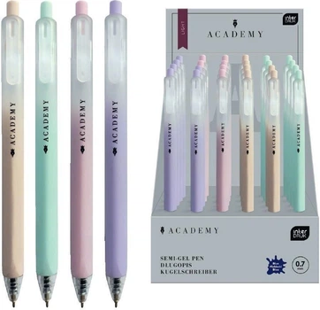 Набір кулькових ручок Interdruk Academy Light Pastel 07 мм 24 шт (5902277362650)