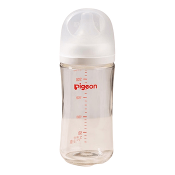 Бутылочка Pigeon Natural Feel III с широким горлом 240 мл антиколиковая стекло соска M (AA187)
