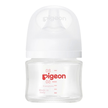 Бутылочка Pigeon Natural Feel III 80 мл с широким горлом, стекло, соска SS (0)