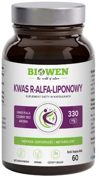 Kwas alfa-liponowy Biowen Kwas R-alfa-liponowy 60 kapsułek (5904806120670)
