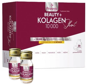 Kolagen Salvum Lab Protego Beauty+ Kolagen 10000 Shot 30 ampułek Pomarańcza (5905108790554)