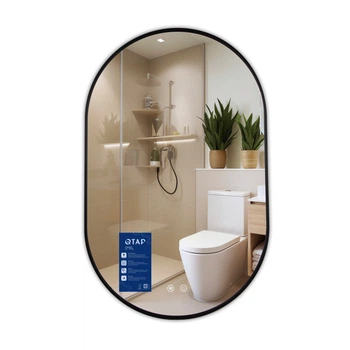 Зеркало Qtap Scorpio (SC1) с LED-подсветкой Touch, с антизапотеванием, с диммером, рег. темп. цвета (3000-6500K) Black QTSC500800