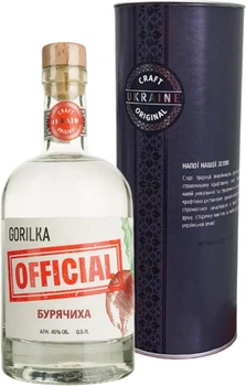 Дистилят Gorilka Official преміальний Буряковий 0.5 л 45% у подарунковій упаковці (4820269299481)