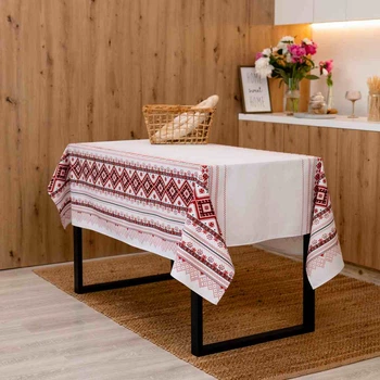 Скатертина бавовняна "Коровай" 1.5м х 1.5м