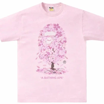 Мужская футболка Bape, розовый, размер M (NK3049589629)