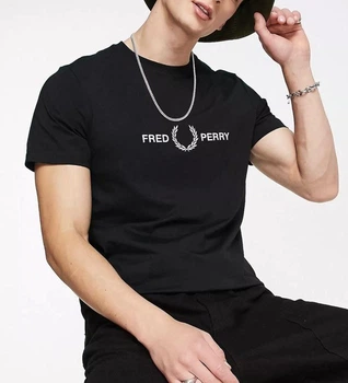 Мужская футболка Fred Perry, черный, S (MCF0000442)
