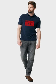 Мужская футболка-поло Guess, синий, розмір XL (NK3087952216)