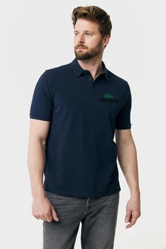 Мужская футболка-поло Lacoste, синий, розмір S (NK3087952109)