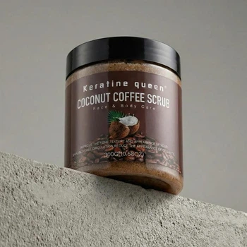Скраб для тіла Keratine Queen з ароматом кави Coconut Coffee Scrub 300 г