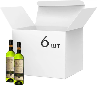 Упаковка вина Casa Veche Chardonnay біле сухе 0.75 л х 6 шт (24840042001784)