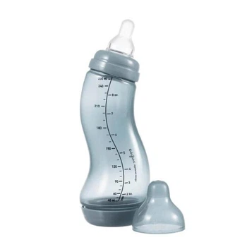 Антиколькова пляшечка Difrax S-bottle Natural Trend із силіконовою соскою 250 мл сірий (706T Stone) 5249354