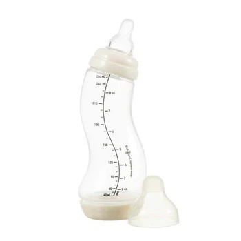 Антиколькова пляшечка Difrax S-bottle Natural із силіконовою соскою 250 мл молочний (706 Popcorn) 5249350