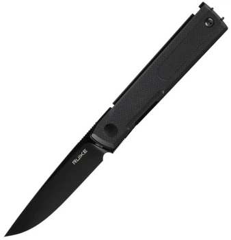 Нож складной карманный RUIKE 7.7 см 8Cr13MoV / G10 Черный (D712-B)