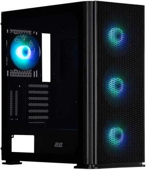 Корпус 2E Gaming черный Large Mid Tower с 4 вентиляторами ARGB 2xUSB3.0 1xUSB Type-C