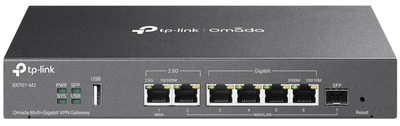 Мультисервисный маршрутизатор TP-LINK ER707-M2, 1x2.5GE LAN, 1x2.5GE WAN/LAN, 4xGE LAN, 1xSFP WAN/LAN, 1xUSB.