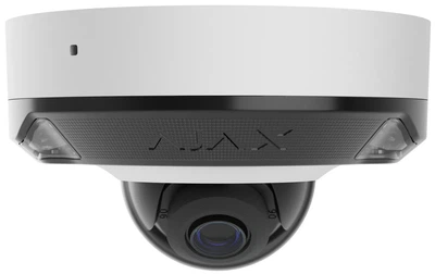 IP-Камера проводная Ajax DomeCam Mini HL white, 5мп, 2.8мм, гибридная подсветка IR 15м, белый Led 15м, Poe, True WDR, IP 65, ИК 15м, аудио, угол обзора 100° до 110°, мини купольная, белая.
