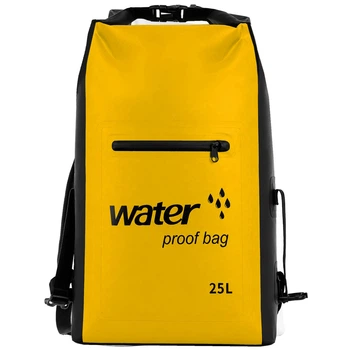 Герморюкзак водонепроникний 25 літрів SP-Sport Water Proof Bag 7563 розмір 58x15x43см Yellow