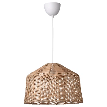 Підвісний світильник, білий/ротанг, 45 см IKEA KAPPELAND / HAVSDJUP 296.040.52
