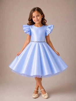 Платье нарядное TM Rozzi Girls Мальвина 122 см голубой