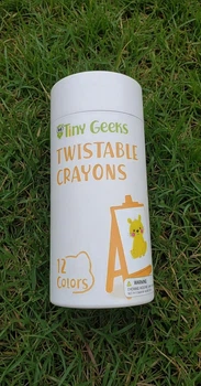 Набор цветных карандашей Tiny Geeks Twistable Crayons, 12 выкручивающихся цветов
