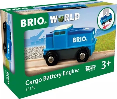 Іграшковий вантажний локомотив Brio на батарейках Синій (7312350331301)