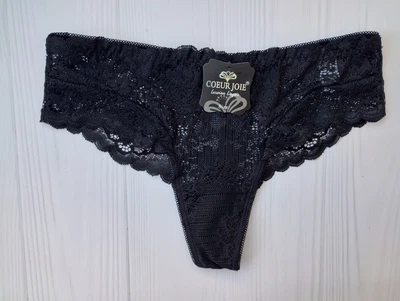 Трусики бразилиана Coeur Joie кружевные черный L 46/48 1933