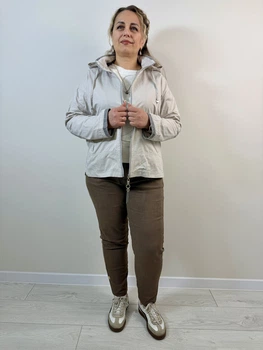 Жіноча демісезонна куртка XL-6XL (46-56) Айворі XL