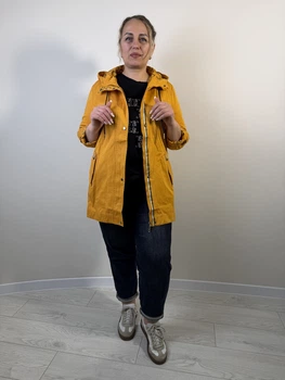 Куртка-парка жіноча демісезонна 2XL-7xl(46-56) Гірчичний 2XL