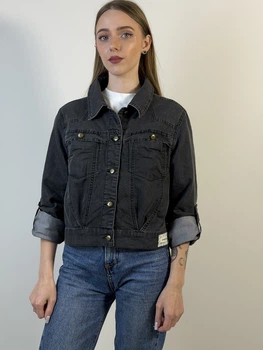Кроп-жакет котоновий S-3xl Чорний 541Nч/3XL