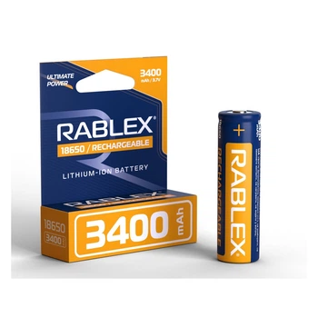 Акумулятор Rablex 18650 Li-ion 3400 мА·год 3 для живлення сумісних пристроїв, 7 В