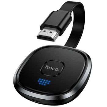 Перехідник Hoco UA45 Screen Mirroring Device HDMI - WiFi медіаплеєр адаптер для телевізора Full HD 1080P для iOS, Android Чорний