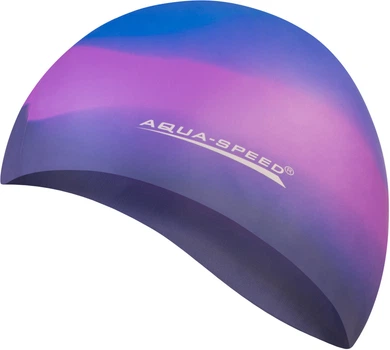 Шапочка для плавания AQUA SPEED Bunt, силиконовая, разноцветная, универсальный размер OSFM (113-71)