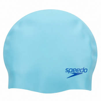 Шапочка для плавания Speedo Moulded Cap, детская, силиконовая, голубая, универсальный размер OSFM (8-709908420)