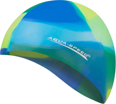 Шапочка для плавания AQUA SPEED Bunt, силиконовая, разноцветная, универсальный размер OSFM (113-94)