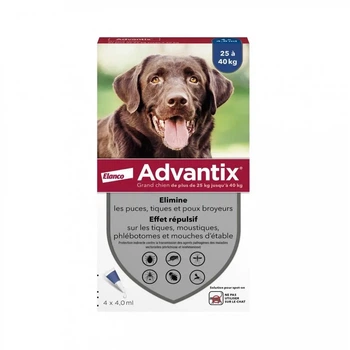 Краплі Advantix Адвантикс для собак понад 25 кг інсектоакарицид 4 піпетки по 4 мл