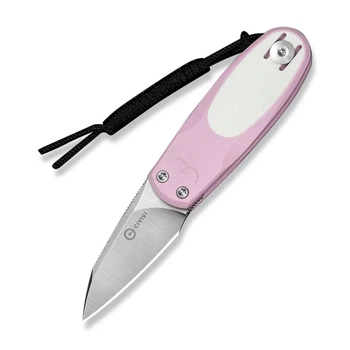 Складной карманный нож Civivi Purr розовый/белый 4.65 см Nitro-V G10