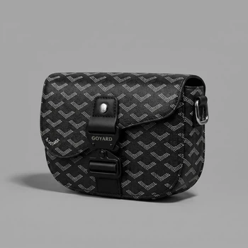 Сумка Goyard через плечо, мужской спортивный мессенджер, барсетка Гаярд, чорная летняя Гоярд