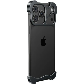 Алюминиевый чехол Айфон 17 Pro Max Minimalist Metal Bumper для iPhone 17 про макс Black