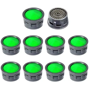Фильтр-аэратор для смесителя 18мм/21мм, ABS, комплект 10шт Grey-Green