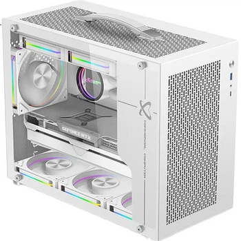 Корпус PowerTrain Unknown Player X100 PRO, формат MATX, стеклянная боковая панель, водяное охлаждение 240 мм, белый