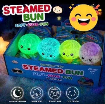 Сквиш антистресс пельмень гігант булочка dumpling squishy светится в темноте в ассортимете рандом