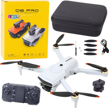 Dron Lean Toys D6 PRO z kamerą jasnoszary (5905991068853)