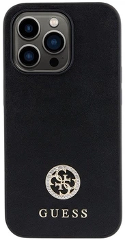 Etui na smartfon Guess 4G Strass Metal Logo do Apple iPhone 15 Pro Black (3666339150747)