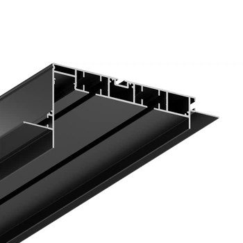 Карниз разноуровневый скрытый двухрядный для гипсокартона G0-50/2 (Усиленный) Черный 1000мм