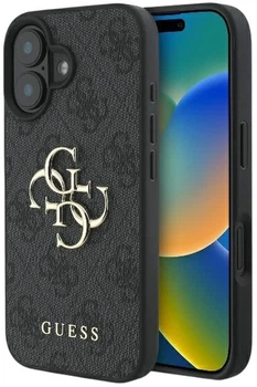 Etui na smartfon Guess 4G Big Logo do Apple iPhone 16 Black (3666339327521)