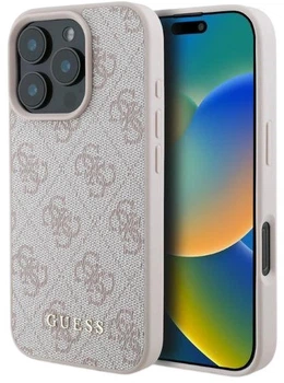 Etui na smartfon Guess 4G Classic do Apple iPhone 16 Pro Max Pink (3666339346119)