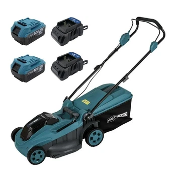 Акумуляторна газонокосарка PROFI-TEC EcoCut 43 Lite 40 В (2×20 В) з 2 акумуляторами 4.0 Аг та 2 зарядними пристроями, 43 см, мульчування